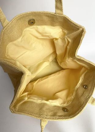 Желтая сумка текстильная / новая7 фото