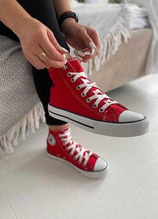 Кеды женские converse all star red, красные ♥️🔥