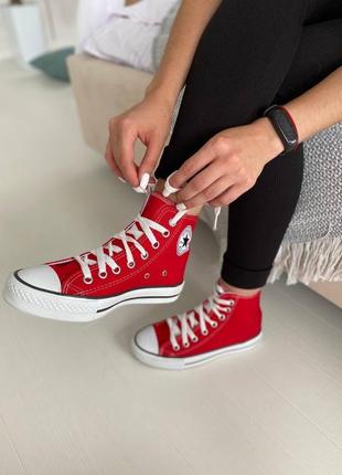 Кеды женские converse all star red, красные ♥️🔥2 фото