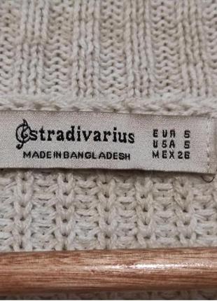 Жіночий светр stradivarius оверсайз подовжений з глибоким вирізом з розрізами по боках7 фото