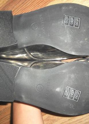 Дорогие серебристо-стальные туфли оксфорды,броги reserved7 фото