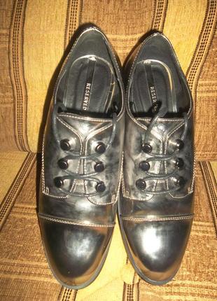 Дорогие серебристо-стальные туфли оксфорды,броги reserved2 фото