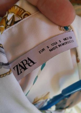 Zara chain print hermes рубашка блуза размер s m l4 фото