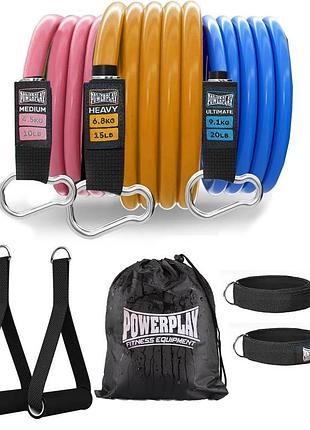 Набір трубчастих еспандерів powerplay pp-4101 expander tube set 3шт.