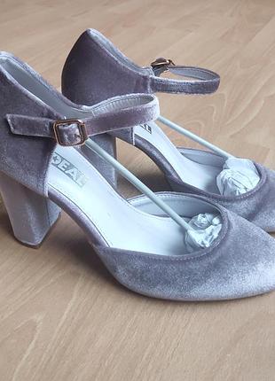 Бархатные женские туфли ideal