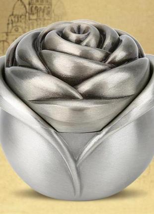 Металлическая шкатулка resteq для хранения ювелирных изделий. подарочная упаковка для...