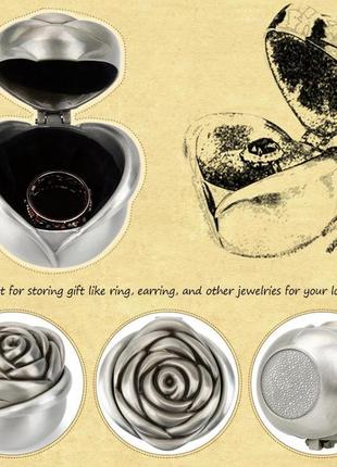 Металлическая шкатулка resteq для хранения ювелирных изделий. подарочная упаковка для...