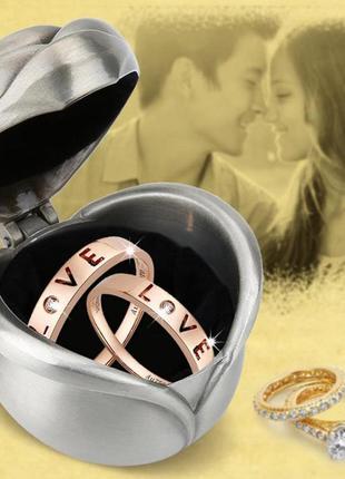 Металлическая шкатулка resteq для хранения ювелирных изделий. подарочная упаковка для...