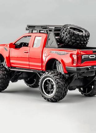 Модель ford raptor f150 машинка ford джип ford f-150, светящиеся фары, звук двигателя, откр. дверь, масштаб3 фото