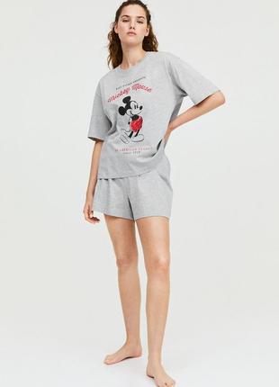 Пижамные шорты хлопковые трикотажные для женщины h&m 0996832-018 xs серый