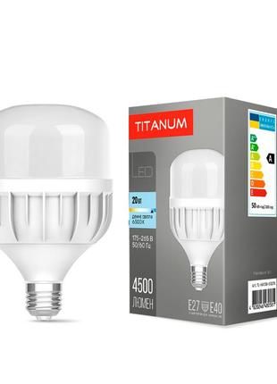 Led лампа titanum a138 50w e27 6500к 26395