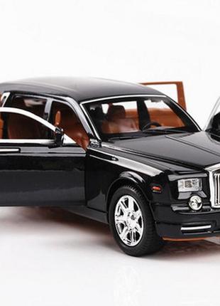 Модель автомобіля rolls royce phantom 1:24. звук + світло ефекти. металева інерційна машинка роллс ройс