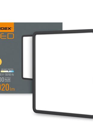 Led светильник накладной квадрат videx 24w 5000k черный 27802