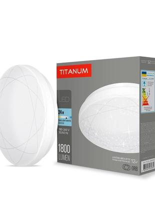 Led светильник настенно-потолочный titanum 24w 5000k орбита 26693