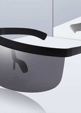 Дизайнерські сонцезахисні окуляри з великою оправою resteq. чорні окуляри від сонця. захист від ультрафіолету