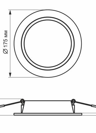 Led светильник back встроенный круглый videx 15w 5000k 255325 фото