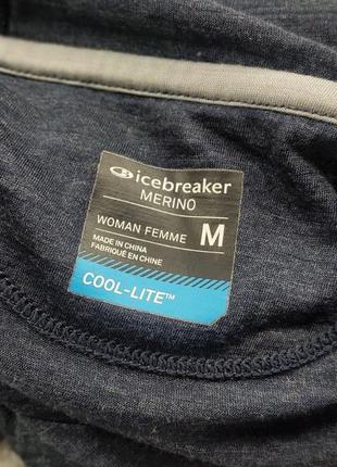 Спортивна кофта з капюшоном з шерсті мериноса оригінал icebreaker merino cool lite8 фото