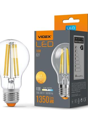 Led лампа videx filament a60f 10w e27 4100k 25791