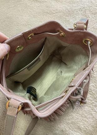 Оригінал ralph lauren замша сумочка з бахромою9 фото
