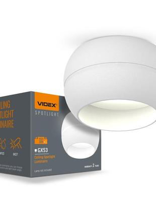 Світильник videx під лампу gx53 універсальний білий vl-spf16a-w 25979