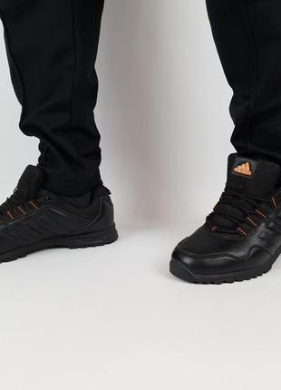 Кросівки чоловічі весна осінь чорні з помаранчевим adidas terrex. чоловіче взуття чорне адідас терекс на весну2 фото