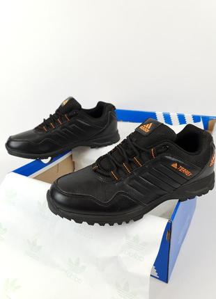 Кросівки чоловічі весна осінь чорні з помаранчевим adidas terrex. чоловіче взуття чорне адідас терекс на весну9 фото