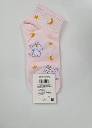 Короткі жіночі шкарпетки з кітами набір 5 пар. літній шкарпетки з тваринами. шкарпетки з бавовни з котиками 36-41 р4 фото