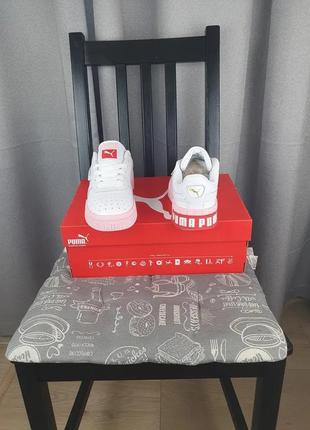 Кроссовки женские пума кали белые с розовым. обувь для подростков puma basket cali white/pink белая с розовым9 фото