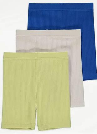 Велосипедки для девочки в рубчик однотонные george 86, 92, 98, 104,