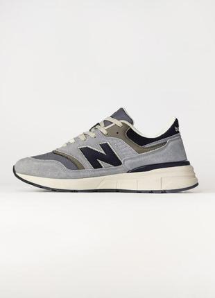 Кроссовки new balance 997 black / haki (нев балланты)7 фото