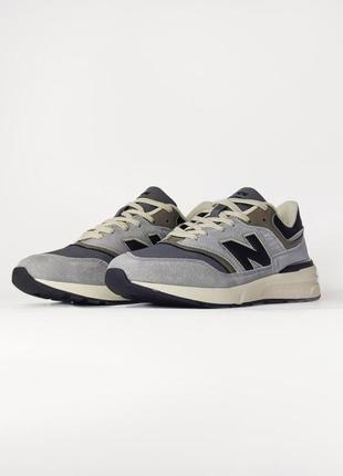 Кроссовки new balance 997 black / haki (нев балланты)5 фото