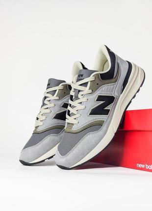 Кроссовки new balance 997 black / haki (нев балланты)9 фото