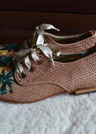Alexander hotto плетеные кожаные туфли на шнурках италия
