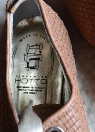 Alexander hotto плетеные кожаные туфли на шнурках италия9 фото