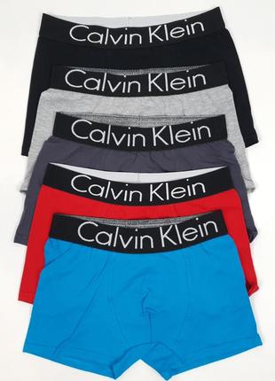 Набір трусів чоловічих 5 шт. calvin klein. спідня білизна набір кельвін кляйн. набір трусів для чоловіків у коробці5 фото