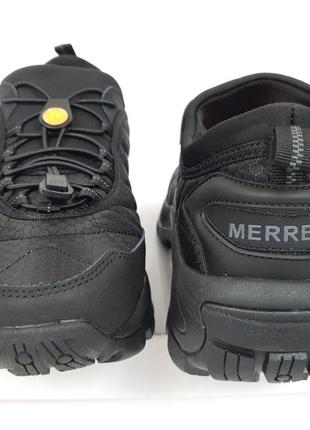 Зимові кросівки термо чорні merrell ice cup black. черевики на зиму для чоловіків кольорі у чорному мерелл айс кап5 фото