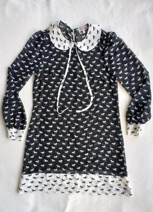 Сукня шифон коні, довжина 83 см.