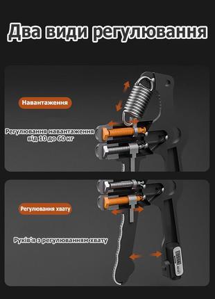 Пружинный эспандер для рук, кисти. эспандер кистевой 10-60 кг. эспандеры для фитнеса и...