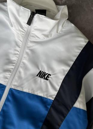 Мужской спортивный костюм nike old school на весну в бело-синем цвете premium качества, стильный и удобный костюм на каждый день4 фото