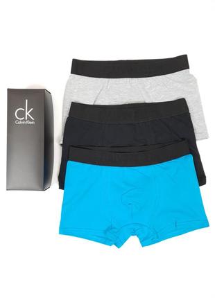 Набор мужского белья 3шт calvin klein. трусы мужские и подростковые кельвин кляйн. мужские трусы бренд 3 пары6 фото