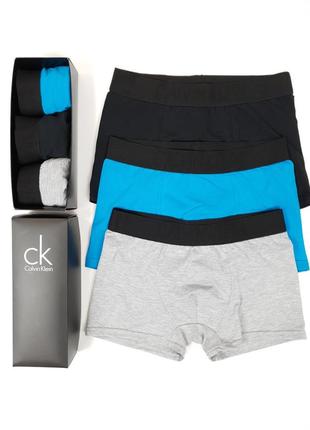 Набор мужского белья 3шт calvin klein. трусы мужские и подростковые кельвин кляйн. мужские трусы бренд 3 пары10 фото