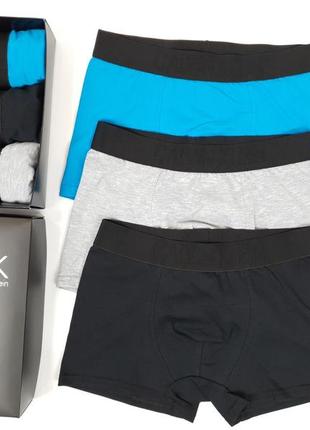 Набор мужского белья 3шт calvin klein. трусы мужские и подростковые кельвин кляйн. мужские трусы бренд 3 пары9 фото