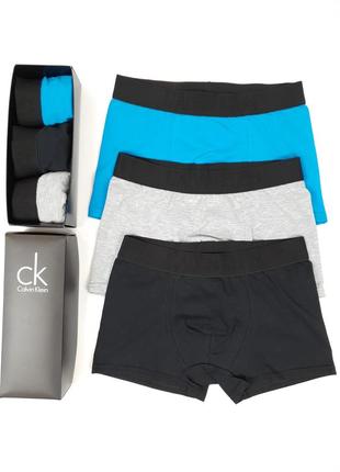 Набор мужского белья 3шт calvin klein. трусы мужские и подростковые кельвин кляйн. мужские трусы бренд 3 пары
