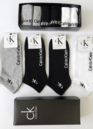 Носки мужские низкие calvin klein 6шт. короткие носки набор. набор носков в коробке кельвин кляйн комплект6 фото