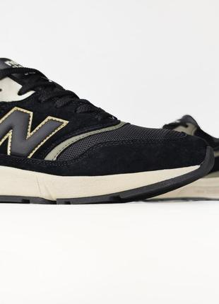 Кроссовки new balance 997 black / haki (нев балланты)8 фото