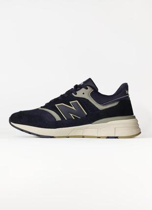 Кроссовки new balance 997 black / haki (нев балланты)6 фото