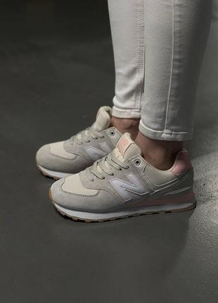 Р.36-41 кроссовки new balance 574 silver pink nb028