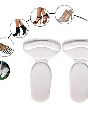 Силиконовые вкладыши-подпяточники для обуви 2 в 1 обрезные прозрачные. вставки в обувь для уменьшения давления9 фото