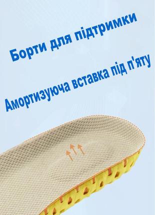 Ортопедичні устілки спортивні з амортизацією п'яти та стопи розмір 41-42. універсальні устілки з піни ева8 фото