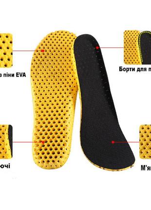 Устілки для спортивного взуття, розмір 40-45. універсальні устілки обрізні. устілки для спорту3 фото